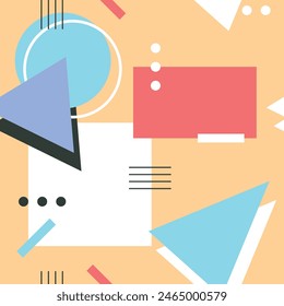 Fondo de Formas geométricas en diseño plano.