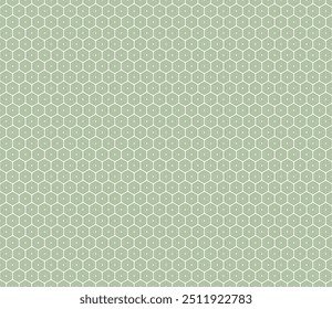 Fondo de Formas geométricas. Color verde sobre fondo a juego. Células de mosaico de hexágonos apilados redondeados. Formas hexagonales. Patrón sin fisuras. Ilustración vectorial basculante.