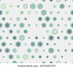 Fondo de Formas geométricas. Elementos geométricos multicolores de diverso tamaño. Celda de mosaico en negrita hexagonal con relleno y celdas sólidas internas. Formas hexagonales. Patrón de mosaico.