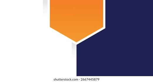 Fondo de Formas geométricas. Hexágono naranja. Plantilla de tarjetas de promoción y presentación. Plantilla de Anuncio naranja elegante del modelo del hexágono en el fondo del color, diseño moderno del Vector de la tarjeta de visita