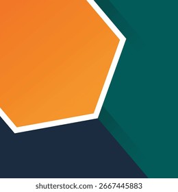Fondo de Formas geométricas. Hexágono naranja. Plantilla de tarjetas de promoción y presentación. Plantilla de Anuncio naranja elegante del modelo del hexágono en el fondo del color, diseño moderno del Vector de la tarjeta de visita