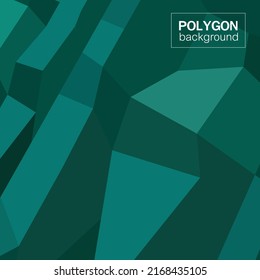 geometric shapes background , polygon, dark green tones It can be used as an illustration in general.
