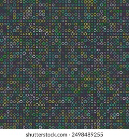 Geometric shapes background. Rings in multiple colors. Earthy tones with subtle green and gray. Trending vector illustration.