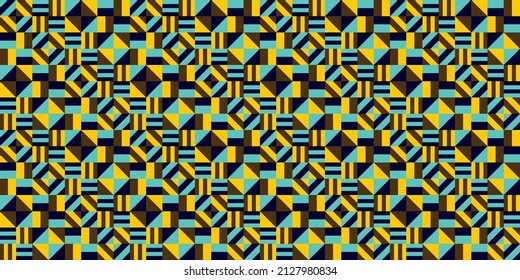 Geometric shapes background. Seamless pattern. Vector.