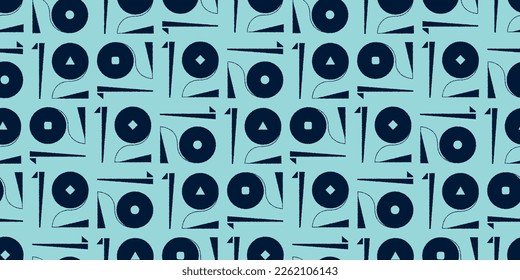 Geometric shapes background. Seamless pattern.Vector. 