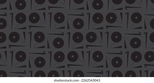 Geometric shapes background. Seamless pattern.Vector. 