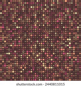 Geometric shapes background. Various geometric shapes in multiple colors. Earthy tones with contrasting warm hues. Wonderful vector illustration.