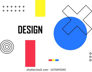 Geometric shapes background vector. Simple abstract.