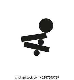Equilibrio de formas geométricas. Textura geométrica abstracta. Ilustración vectorial. imagen de stock. 