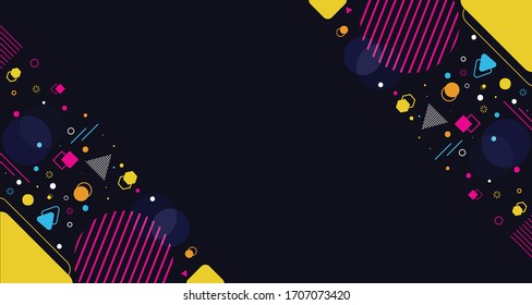 geometric shapes banner design Vector