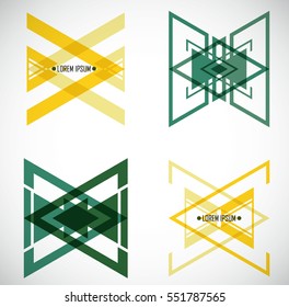 geometric shapes. Banners, Insignias , Logos, Icons, Labels and Badges Set . vector 