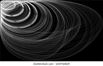 Geometric shapes black and white illustration, vector background two colors