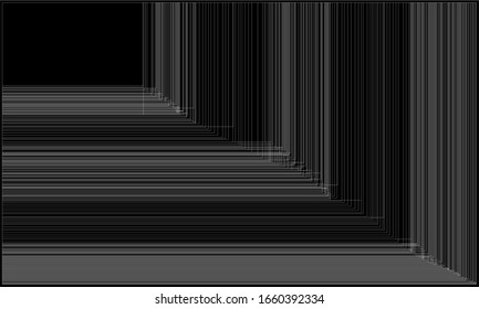 Geometric shapes black and white illustration, vector background two colors