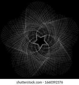 Geometric shapes black and white illustration, vector background two colors