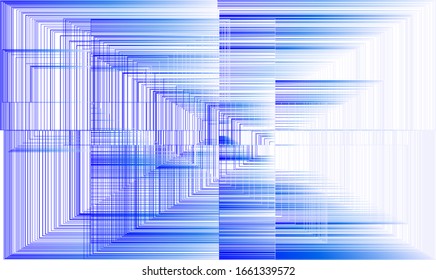 Geometric shapes blue illustration, vector bright background