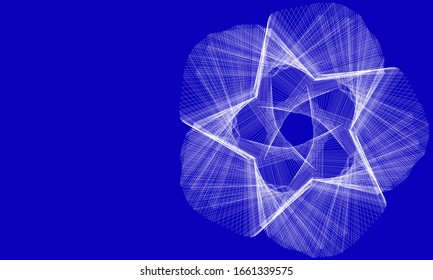 Dibujo azul de formas geométricas, fondo brillante vectorial