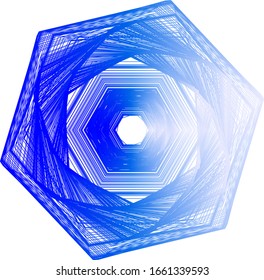 Geometric shapes blue illustration, vector bright background