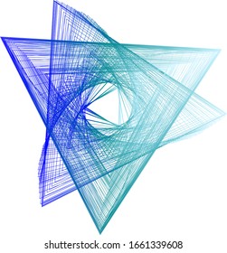 Geometric shapes blue illustration, vector bright background