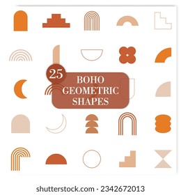 Geometric Shapes In Boho Colors