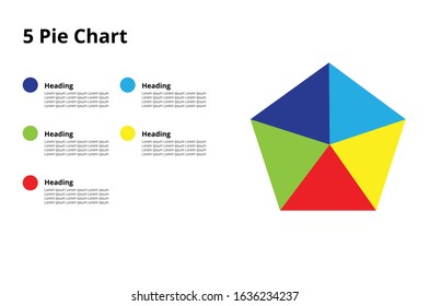 Geometric shapes for Business Infographic, Vector illustration, Pentagon 