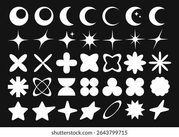 Geometric Shapes and Celestial Elements Collection for Design