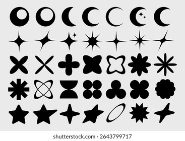 Geometric Shapes and Celestial Elements Collection for Design