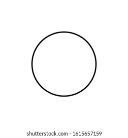 Geometric shapes, circle icon. Simple line, outline vector 3d figures icons for ui and ux, website or mobile application