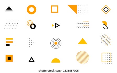 Geometric Shapes Circle Rectangle Triangle Dotted Stock Vector (Royalty ...