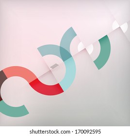 Geometric shapes circles modern background for infographics | business background | numbered banners | business lines