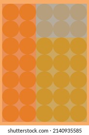 Geometrische Formen. Kreise und Rechtecke. Farbrefraktion. Vorlage. Vektorlösung. Muster. 