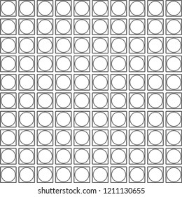 Geometric shapes, circles in squares on white