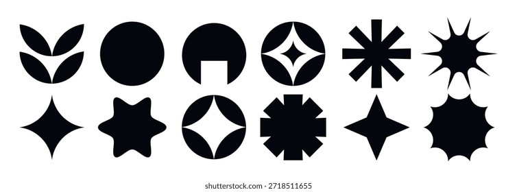 Geometric Shapes Collection in Black