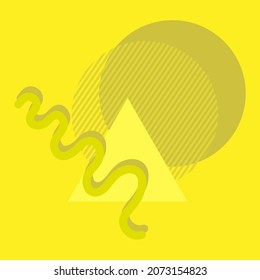 Geometric shapes collection , circles and square, triangle and lines crossed together and waved one, on vector illustration in futuristic concept.