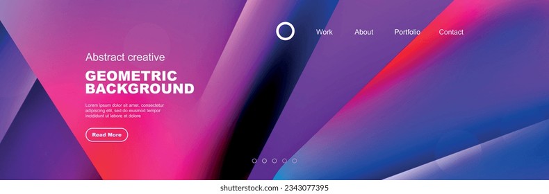 Geometric shapes composition geometric abstract background. 3D shadow effects and fluid gradients. Modern overlapping forms