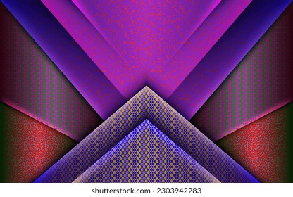 geometric shapes composition with gradient line 3d abstract style background modern futuristic texture template deluxe design