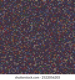 Geometric shapes composition. Rounded square frames in multiple colors. Muted shades of purple and gray. Dazzling vector illustration.