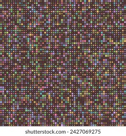 Geometric shapes composition. Squares in multiple colors. Earthy, muted shades with contrasting background. Pretty vector illustration.