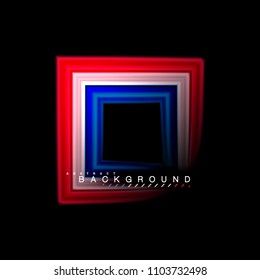 Geometric shapes created with fluid multicolored lines. Vector artistic illustration for presentation, app wallpaper, banner or poster