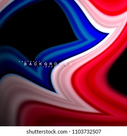 Geometric shapes created with fluid multicolored lines. Vector artistic illustration for presentation, app wallpaper, banner or poster