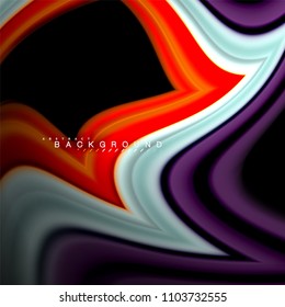 Geometric shapes created with fluid multicolored lines. Vector artistic illustration for presentation, app wallpaper, banner or poster