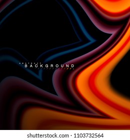 Geometric shapes created with fluid multicolored lines. Vector artistic illustration for presentation, app wallpaper, banner or poster