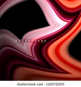 Geometric shapes created with fluid multicolored lines. Vector artistic illustration for presentation, app wallpaper, banner or poster
