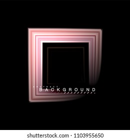 Geometric shapes created with fluid multicolored lines. Vector artistic illustration for presentation, app wallpaper, banner or poster