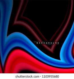Geometric shapes created with fluid multicolored lines. Vector artistic illustration for presentation, app wallpaper, banner or poster
