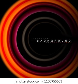 Geometric shapes created with fluid multicolored lines. Vector artistic illustration for presentation, app wallpaper, banner or poster