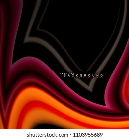 Geometric shapes created with fluid multicolored lines. Vector artistic illustration for presentation, app wallpaper, banner or poster