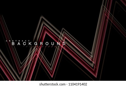 Geometric shapes created with fluid multicolored lines. Vector artistic illustration for presentation, app wallpaper, banner or poster