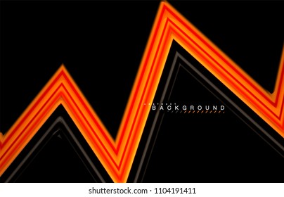 Geometric shapes created with fluid multicolored lines. Vector artistic illustration for presentation, app wallpaper, banner or poster