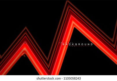 Geometric shapes created with fluid multicolored lines. Vector artistic illustration for presentation, app wallpaper, banner or poster