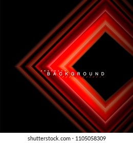 Geometric shapes created with fluid multicolored lines. Vector artistic illustration for presentation, app wallpaper, banner or poster